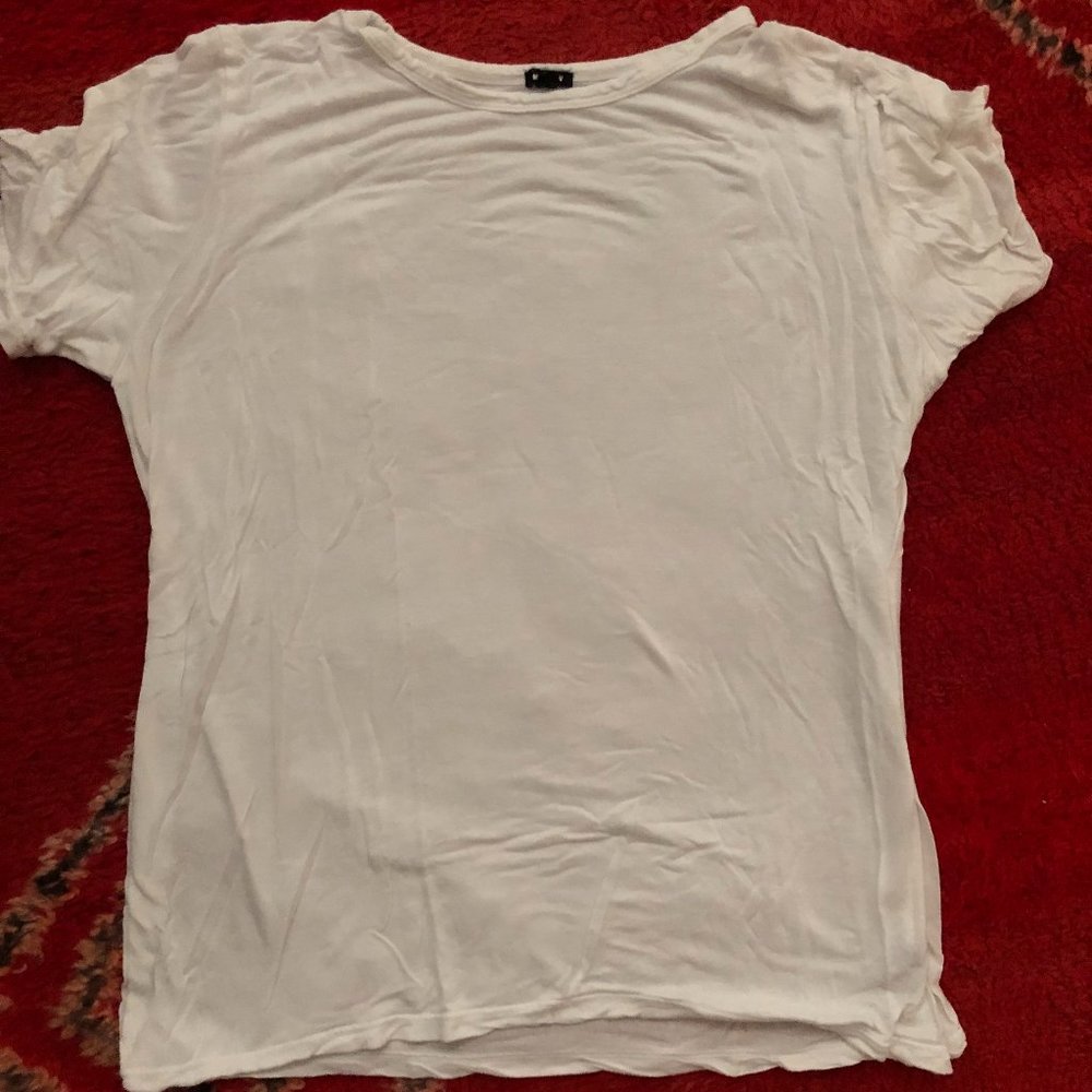 Monrow White T-Shirt, Size M
